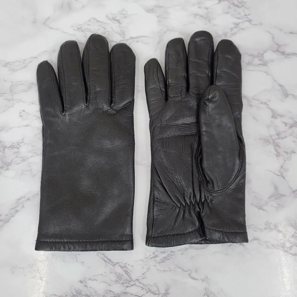 Preston & York Black Leather Driving Gloves